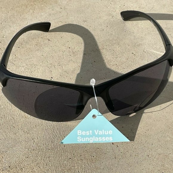 FWG Men Sunglasses Black Wrap Eye Wear UV protection Shade RESILIENCE NS0917 - Picture 2 of 10